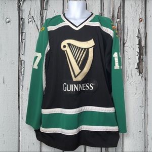 Guinness Beer March 17 Toucan St. Patrick’s Day Green Hockey Jersey Size XL